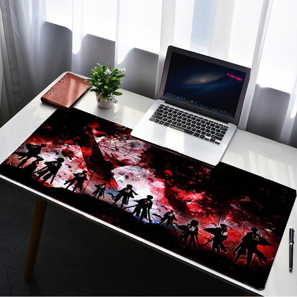 Rests Attack on Titan Taban Table tapetes de tecido personalizado mouse pad office carpete pad mouse rates tapete de borracha de mousepad grande para computador