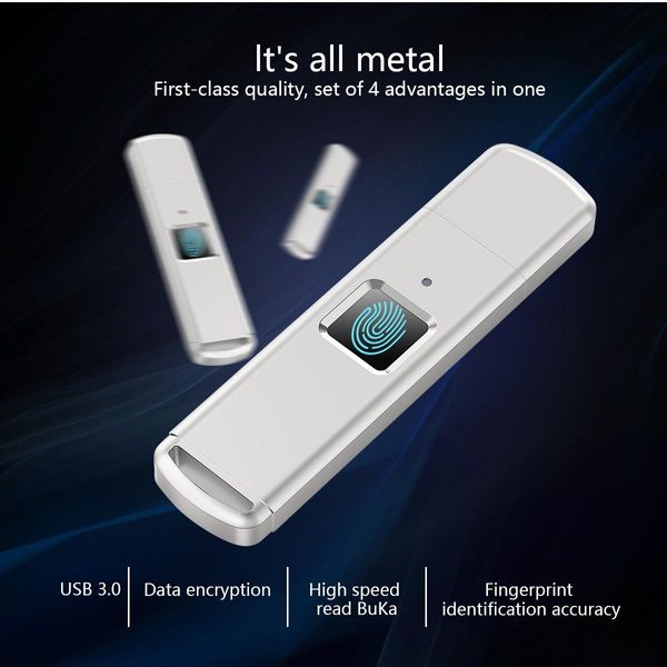 Гаджеты kercan of Finger Print Распознавание USB3.0 Flash Drive Privacy зашифрованная безопасность 256 ГБ 128 ГБ 64 ГБ 32 ГБ.