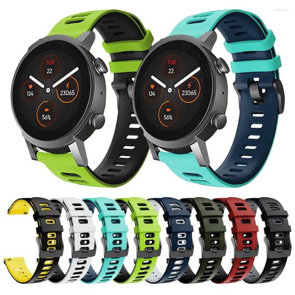 Uhrenarmbänder EasyFit Sport Silikonarmband für TicWatch E3 Armband GTH Band Armband Armband Ersetzen Sie Zubehör Correa Gürtel