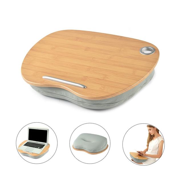 Stand Multifunktion Laptop Tablett Ständer Kissen Kopfstütze Büro Nickerchen Kissen Knie Holz Tisch Laptop Desk Tablet Telefon Flip Tragbarer Outdoor