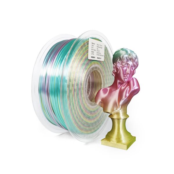 SCANAGGIO SILK PLA Rainbow 3D FILAMENTO DELLA PROPRITÀ DELLA LUSTURA RICH RICH RICH SEGIA MATERIALI PENSTRING DI PENSTRO 3D come materiale di stampa Ramdon multicolore