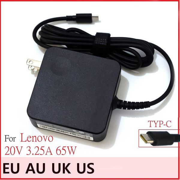 Adaptador 65W USB C Tipo C Adaptador de alimentação de laptop USB Tipo C Carregador para MacBook Lenovo 20V 3.25A 9V 3A 5V 2A Adaptador de energia CA