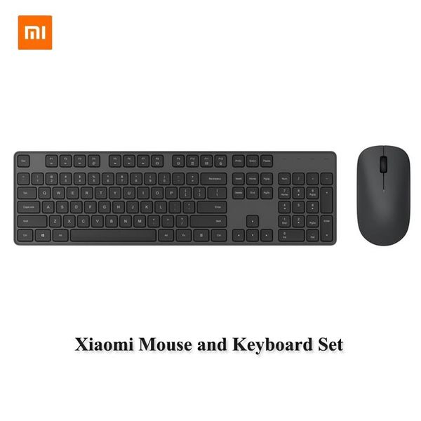 Combos Xiaomi 2,4 GHz kabelloses Tastatur- und Maus-Set, 104 Tasten, 1000 DPI-Sensor, mikrogekrümmte Tastenkappen, tragbare, leichte USB-Spieletastatur