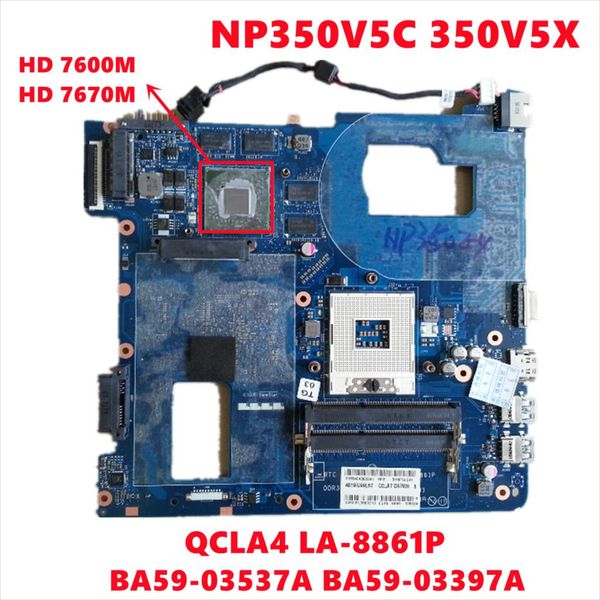 Motherboard BA5903537A BA5903397A für Samsung NP350 NP350V5C 350v5x Laptop Motherboard QCLA4 LA8861P mit 2160833000 DDR3 HM76 100% Test
