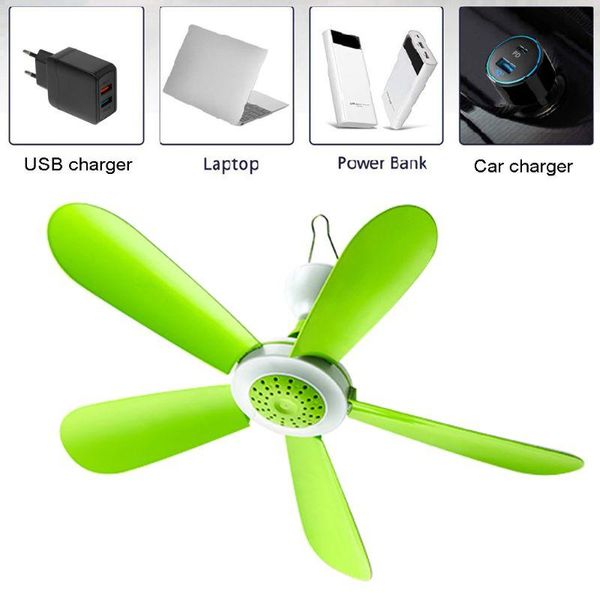 Gadgets 5W uzaktan kumanda zamanlaması USB Tavan Fanı Hava Soğutucu USB FANS Yatak Kampı Açık Döküm Kampası Çadırları Askısı Fan