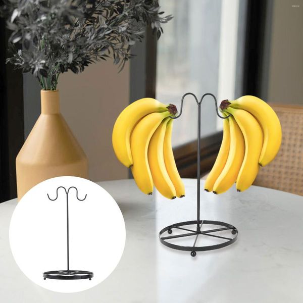 Set di stoviglie Organizzatore da appoggio per cucina Supporto per banane Ripiani in metallo Porta uva Appendiabiti Appendiabiti