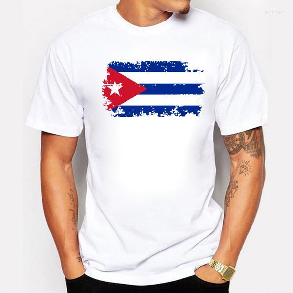 T-shirt da uomo SdyeT.Sty Cuba Fans Cheer Tshirts For Men National Flag Design Tee T-shirt corte in cotone Top estivo in stile nostalgico