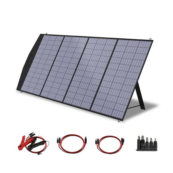 ALLPOWERS 18V Pannello solare pieghevole 60/100/120 / 200W Caricatore solare mobile per alimentatore Generatore solare portatile Pesca