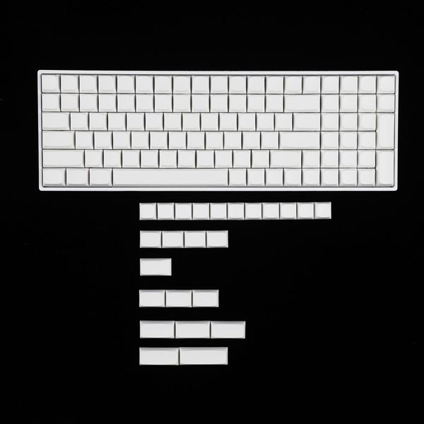 Teclados zda grossa branco em branco espesso pbt tchap corante sub xda v2 cápsula de chave para gk61 64 68 96 kbd75 planck asas preonic filco sp64 sp84