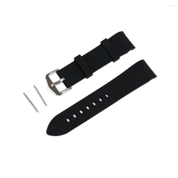Assista Kits de reparo 22mm Black Orange Silicone Curved Dive Strap Band Bracelet Fit for Skx007