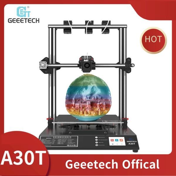 Drucker geeETech A30T 3in1out Auto Leveling Mix Color 3D Drucker Mixcolor 320*320*420 mm Druckbereich mit Filamentfetektor FDM