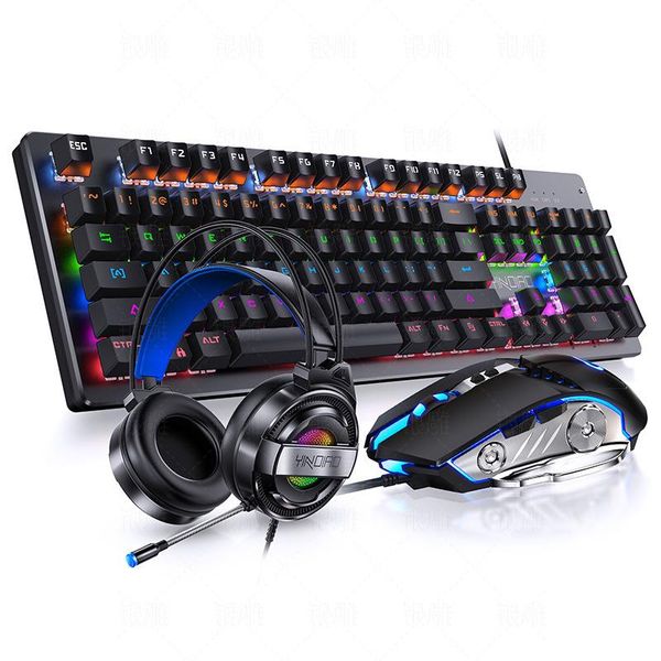 Combos teclado mecânico fone de ouvido preto azul interruptor retro punk gaming teclado mouse fone de ouvido dois três peças conjunto cabo para pc loptap