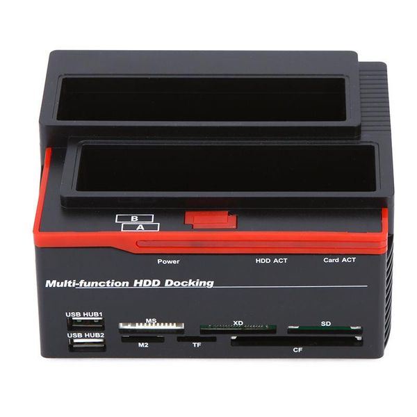 Stationen Multifunktions-2,5/3,5-Zoll-SATA-IDE-HDD-Dockingstation, Klon-USB-2.0-HUB