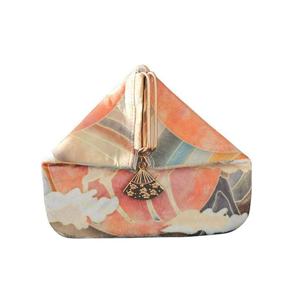 Portafogli Portamonete in stile cinese Rice Roll Gold Bag Triangle Storage Small Female Change Mini