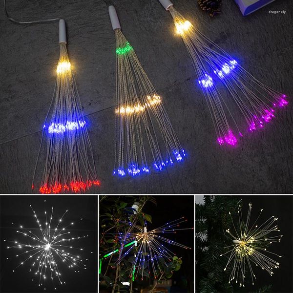 Saiten Bunte LED Feuerwerk Licht Wasserdichte Kupferdraht Lampe Weihnachten Party Dekor Garten Hof Rasen PRE