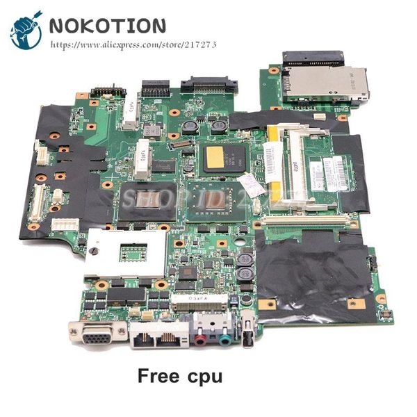 Motherboard Nokotion für Lenovo Thinkpad T61 T61P Laptop Motherboard 42W7653 44C3931 42W7877 15.4 965 Uhr DDR2 FX570M GRAPHICS FREE CPU