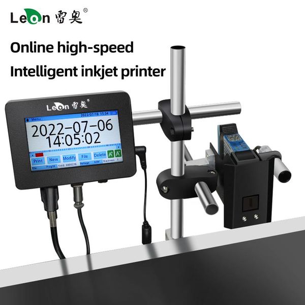 Impressoras Impressora automática impressora a jato de tinta Pequena máquina de codificação online Data de produção de correia da correia