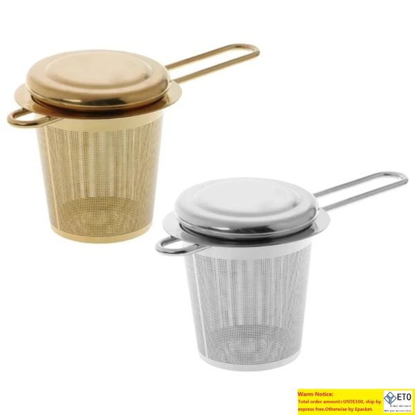 Yeniden kullanılabilir örgü çay alet infüzer paslanmaz çelik süzgeç gevşek yaprak çaydanlık baharat filtresi kapak fincanları mutfak aksesuarları toptan