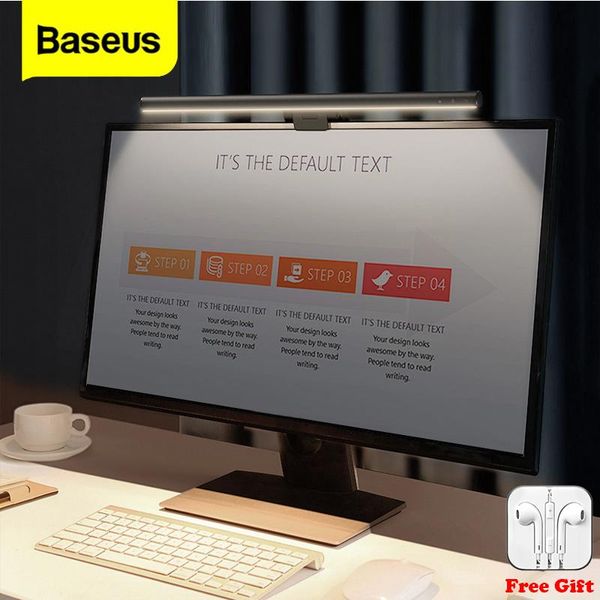 Gadgets Baseus lâmpada usb lâmpada leve lâmpada de lâmpada leve laptop novo laptop de mesa de mesa leve pendurada monitor Luz para estudo Luz de leitura