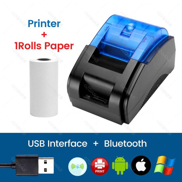 Stampanti USB Bluetooth Bill Receipt Bill Stampante 58mm Cash Registrazione Sistema POS POS Supermercato PC iOS Impresora mobile Android