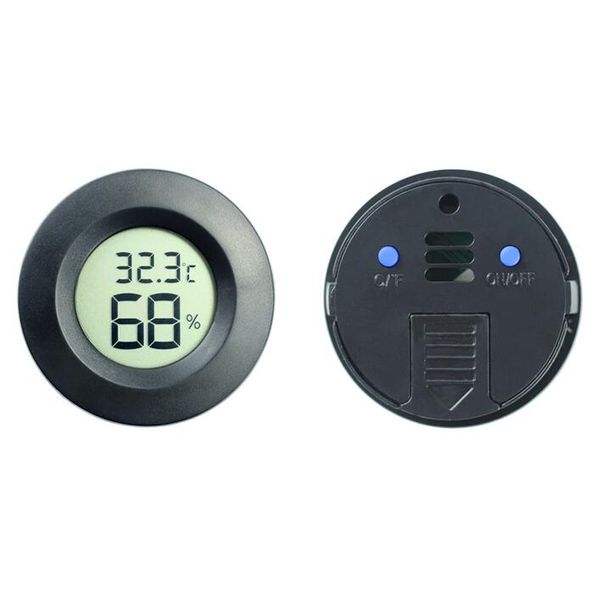 Güncellenmiş Yuvarlak Dijital LCD Termometre Higometre 2 Türler Sıcaklık Nem Test Cihazı Buzdolabı Dondurucu Ölçer Monitör