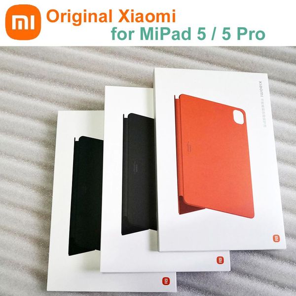 Klavyeler Xiaomi Mi Pad 5 PRO KASASI MIPAD 5 PRO 2021 Tablet 11 inç Mipad5 için Orijinal Ultra İnce Manyetik Akıllı Kapak Otomatik Uyanma