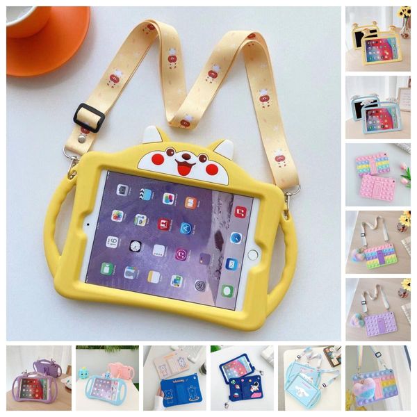 Case Kids Cartoon Silicon Stand Cover per iPad 7th 8th 10.2 6th 9.7 2018 2017 Mini 5 11 Air 1 2 3 4 Tablet Case Shell Fund