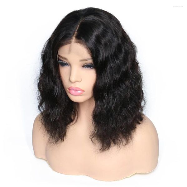 Bob Body Wave Wig Human Hair Lace 13x4 Front Wigs Brasiliano Remy Chiusura 150%.