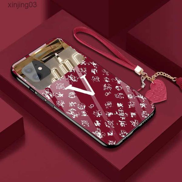 Корпус дизайнеров iPhone 14 Pro Max Fashion Case iPhone 11 12 13 зеркало xs Защитная крышка 8plus drop xr Glass Glass хороший хороший