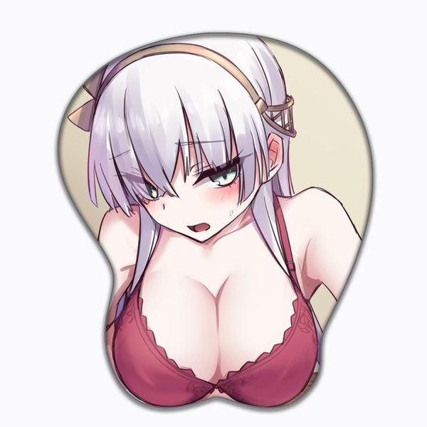 Restos 3D Rest Rest Anime Mouse Pads Ergonomica Mouse Pad com seios ASS MAUS A BUMP