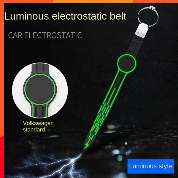 Corrente eletrostático de carro novo luminoso antiestático portátil portátil anti-eliminação resistente a acessórios de carros Cinturos eletrostáticos