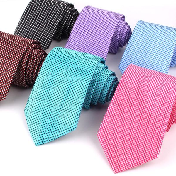 Corbatas flacas para hombres y mujeres Casual rosa púrpura corbata trajes Slim boda negocios padrino corbata Gravata regalos