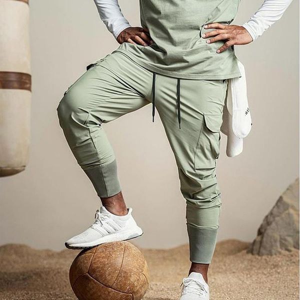 Hosen Khaki Joggers Hosen Männer rennen Jogginghosen Schnell trockene Trackpants Fitness Fitness Sporthose Männliche Trainingsboten