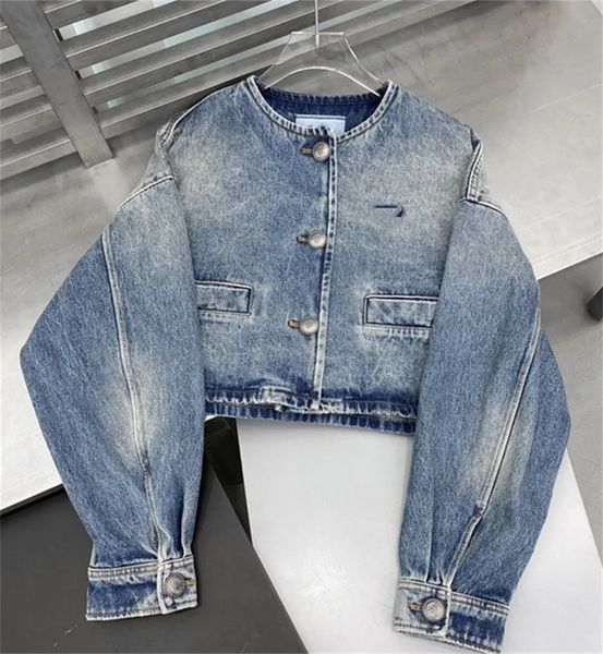 Moda Denim Ceketler Kadın Kişilik Kısa Kesim Perçin Ceket Erkek Arkadaşı Jean Ceket