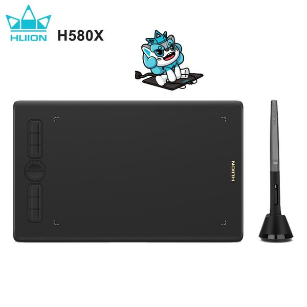 Таблетки Huion H580x Inspiroy Graphics планшеты рисунок цифровые таблетки 8 x 5 -дюймовые арт Digital Tablet для рисования Batteryfree Pw100 Pen