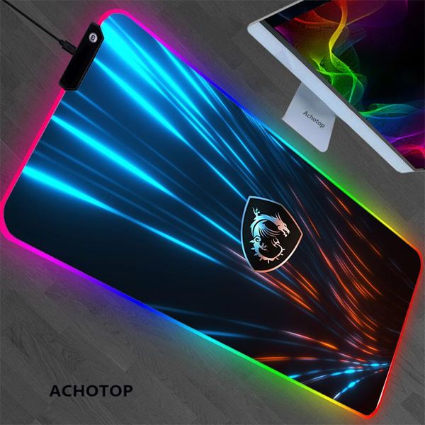 Campainhas 1000x500 grande rgb mouse pad xxl led anime mousepad gamer grande superfície do tapete msi mouse tapete de mesa do computador bonito com retroiluminado