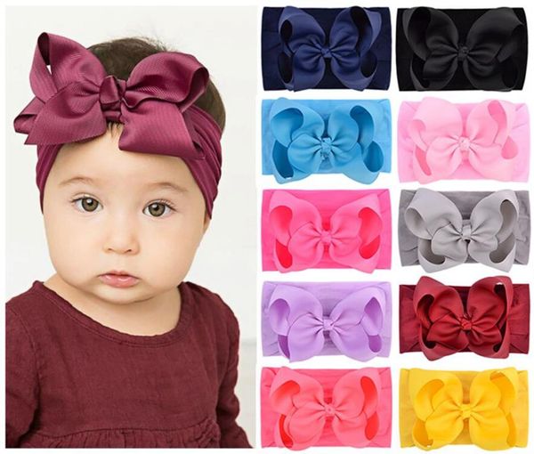 Haarschmuck Schöne Baby Stirnband Weiche Turban Nylon Born Stirnbänder Für Mädchen Breite Elastische Kinder Kleinkind Band Bands