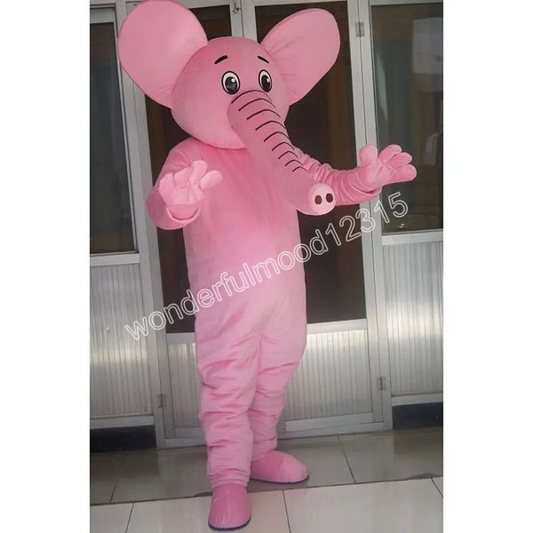 Costumi della mascotte dell'elefante rosa Carnevale Regali di Hallowen Unisex Adulti Fancy Party Games Outfit Holiday Outdoor Advertising Outfit Suit