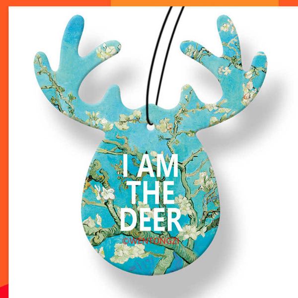 New Antlers Shape Car Pendant Deodorante per ambienti universale Cute Car Hanging Profumi Decorazione di interni per auto Portatile