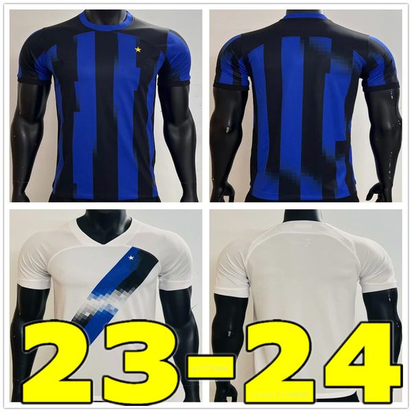 LUKAKU Fußballtrikots BARELLA CORREA INTERS DZEKO GIROUD IBRAHIMOVIC LAUTARO MILANS THEO BRAHIM 23 24 Fußballtrikot 2023 2024 Uniformen Herrenhemden