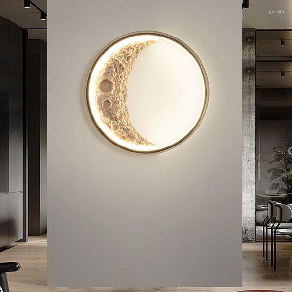 Lampada da parete moderna Sconce Moon LED Light per camera da letto Kid's Coffee Night Home Lights Lampade da soffitto