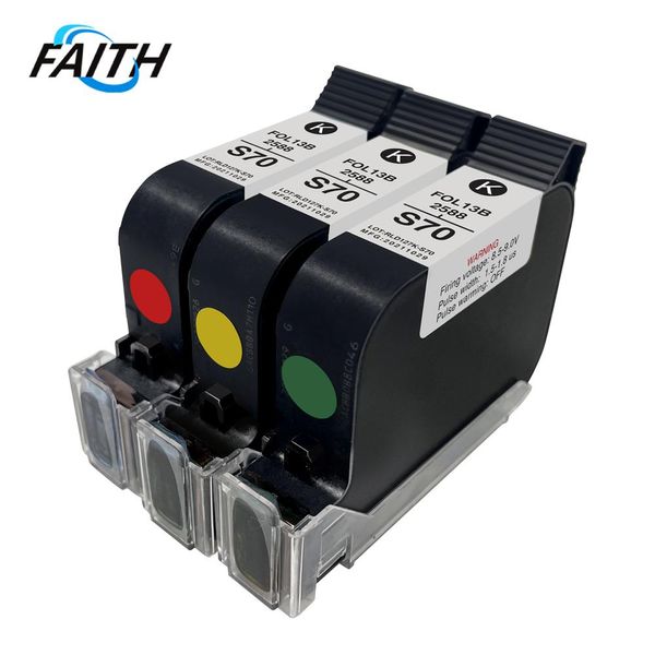 Impressoras Faith S70 Cartucho de tinta Solvente eco rápido 600DPI 2588 12,7mm Cartucho de tinta a jato de tinta