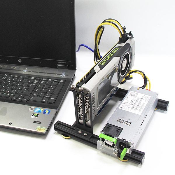 Stationen Laptop externe Grafikkarte Dock Mini PCIe an PCIEx16 RISER -KARTE SET -SETTE BRACKET + RISER -KARTE + GPU -Stromkabel + Stromversorgung