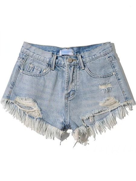 Shorts Nuovo moda a bassa vita sexy nightclub jeans stretti pantaloni caldi strade lavati buco shorts per donne abiti da donna