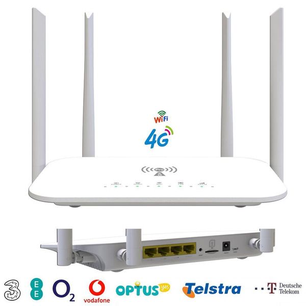 Routers LC117 может изменить imei беспроводной модем 3G SIM -карта USB 4G Wi -Fi Router CPE LTE CAT4 Networking Wi Fi Hotspot 32 пользователи RJ45 WAN LAN