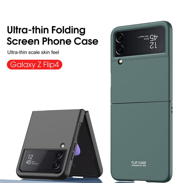 Luxuriöse, ultradünne, gefrostete Hybrid-Vogue-Telefonhülle für Samsung Galaxy Folding Z Flip4 5G, langlebig, Anti-Fingerabdruck, mattes Silikon, Business-Faltschale, Anti-Drop
