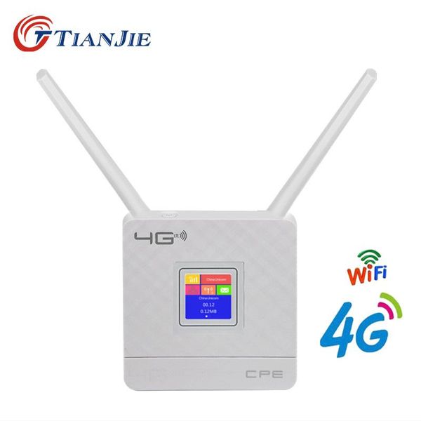 Router 4G LTE CPE WiFI Router Breitband Entsperren Modem 300 Mbit/s 3G Mobiler drahtloser Hotspot WAN/LAN -Port -Antenna -Gateway mit SIM -Kartensteckplatz
