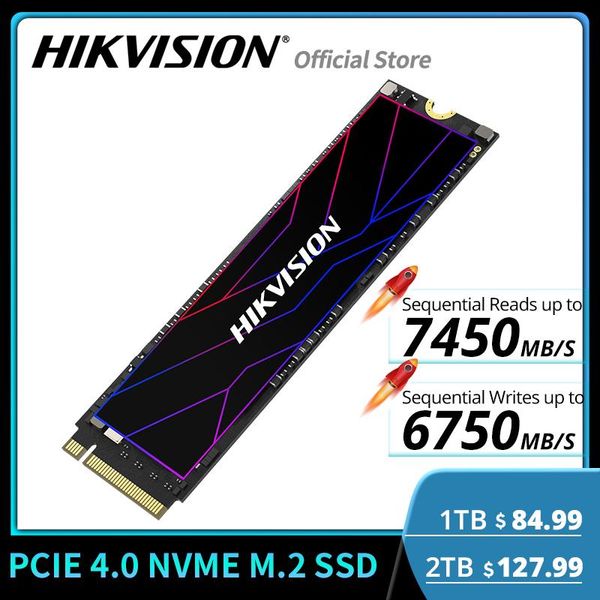 Drives Hikvision SSD PCIE 4.0 NVME M2 2280 512GB 1TB 7400MB/S