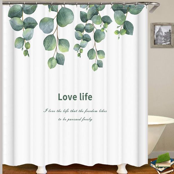 Tende da doccia Love Life Tenda impermeabile Rideau Douche 3d 2023 Design Summer Bath