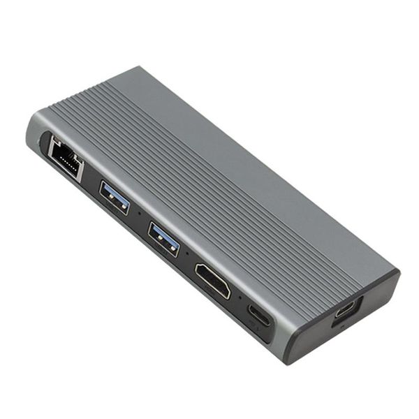 Hubs USB C HUB M.2 SSD RECK HDMICOMPATIBILE+USB3.1+RJ45+PD DOCKKKING TATEC STAZIONE PER M.2 NVME NGFF SSD per